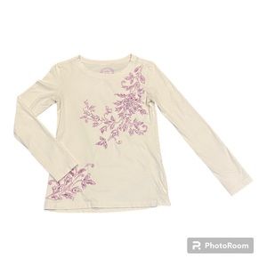 Life is Good cream embroidered shirt